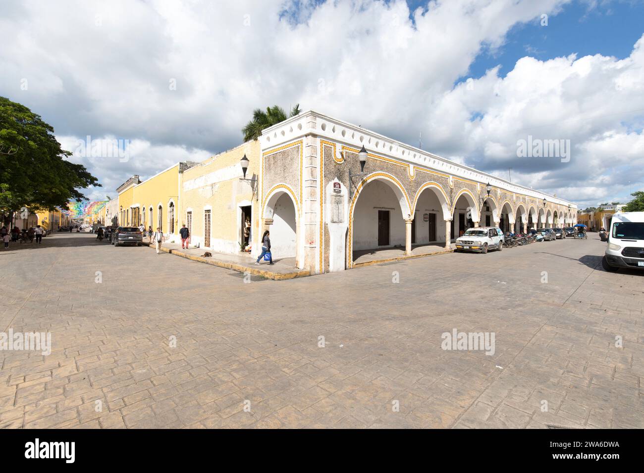 Izamal, Mexico - December 27, 2022: view of Izamal, the yellow town Stock Photo