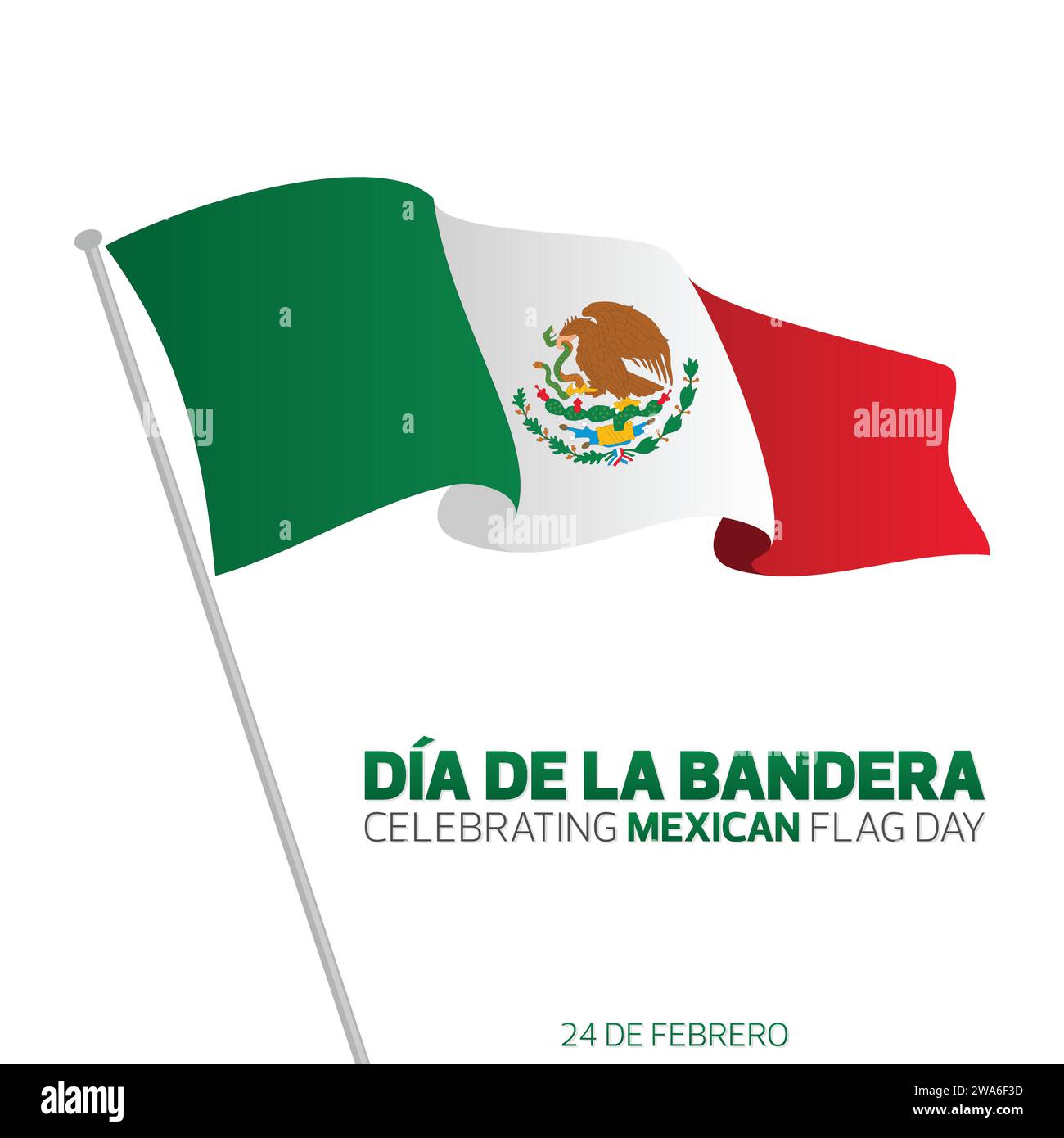 Dia de la Bandera Celebrating Mexican Flag Day template background