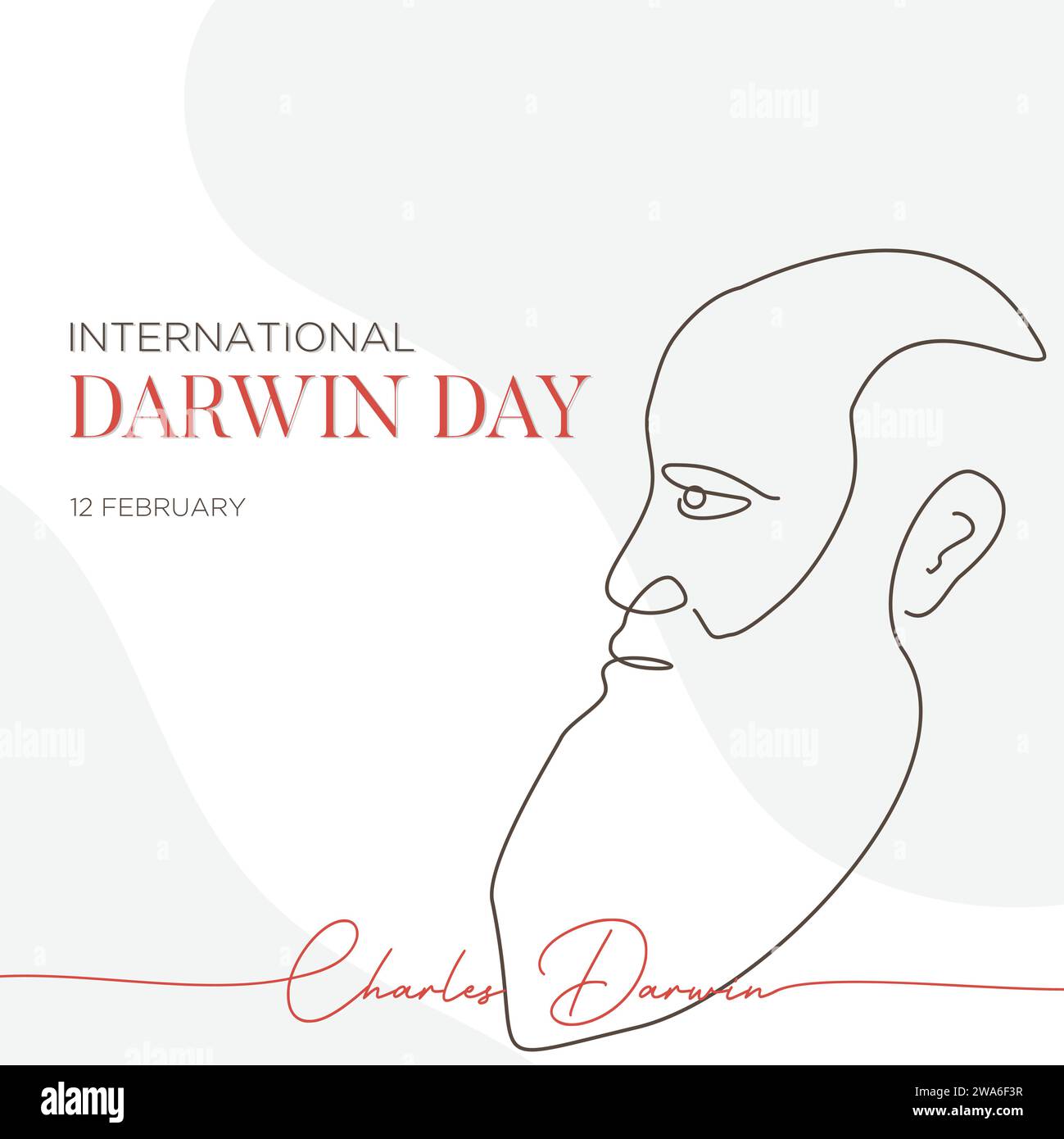 International Darwin Day of Science and Humanism background template design. Vector illustration Stock Vector