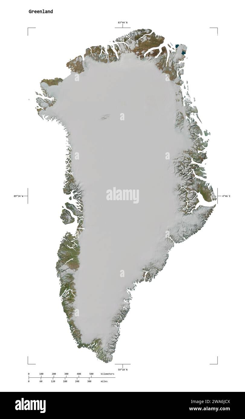 Shape Of A High Resolution Satellite Map Of The Greenland With 