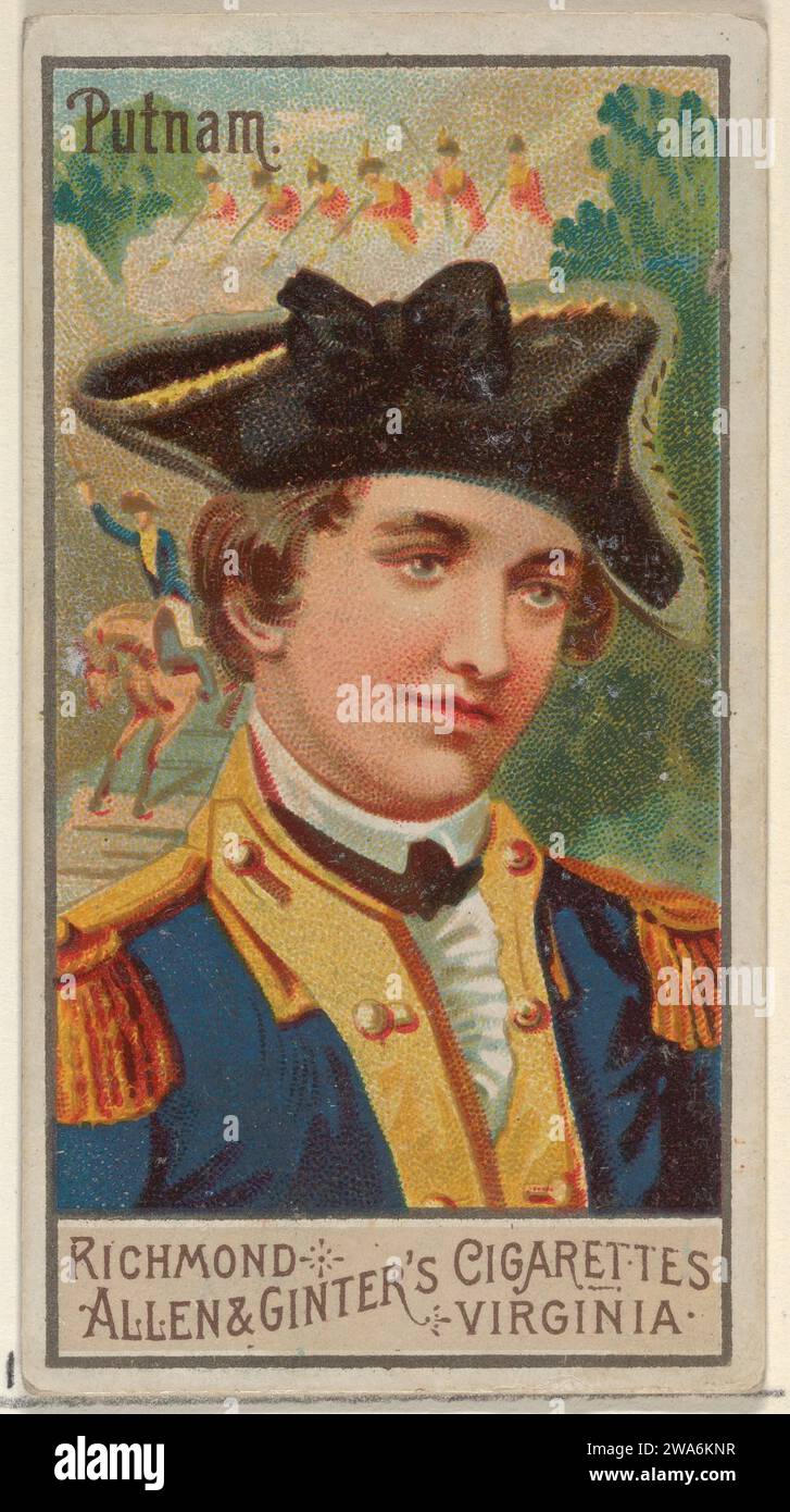 Israel Putnam, from the Great Generals series (N15) for Allen & Ginter Cigarettes Brands 1963 by Allen & Ginter Stock Photo