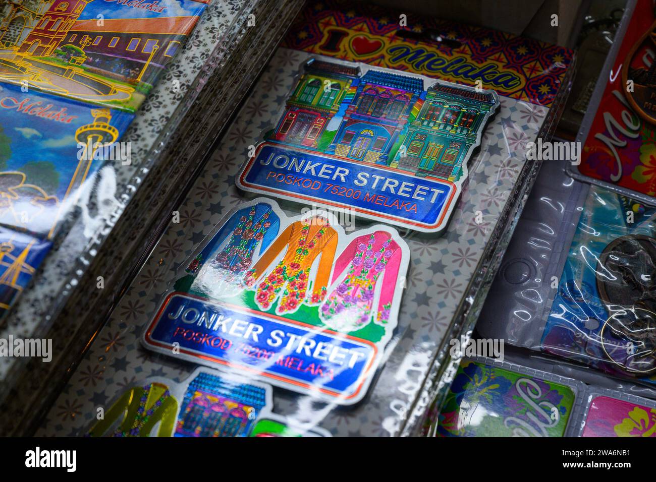 Tourist souvenirs from Malacca, Malaysia Stock Photo