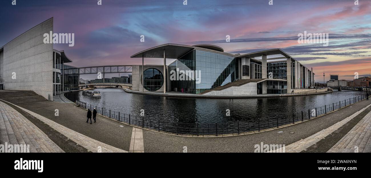 Library of the German Bundestag and Paul Loebe House in Berlin Stock Photo