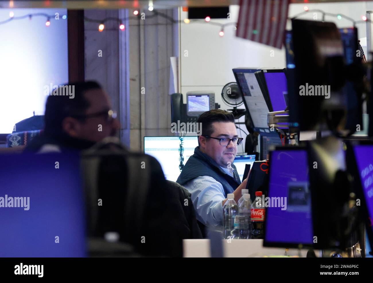 New York United States 02nd Jan 2024 Traders Work On The Floor Of   New York United States 02nd Jan 2024 Traders Work On The Floor Of The New York Stock Exchange Nyse On The First Trading Day Of 2024 On Wall Street In New York City On Tuesday January 2 2024 Us Stocks Began The Day Lower Tuesday Morning On The First Day Of Trading In 2024 Photo By John Angelilloupi Credit Upialamy Live News 2WA6P6C 