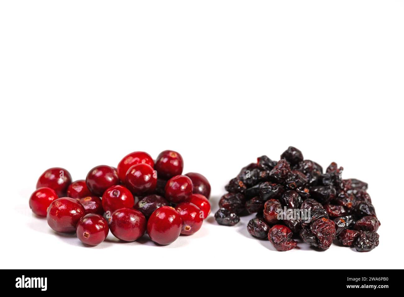 Large-fruited cranberries isolated against a white background Stock Photo