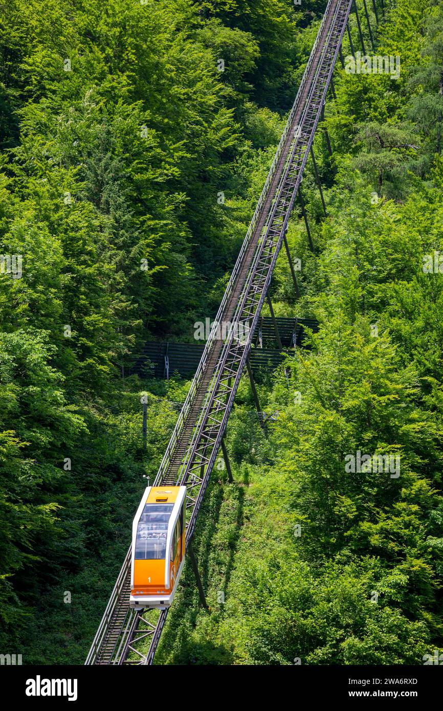 Funicular is a rail vehicle with cable traction for transporting people ...