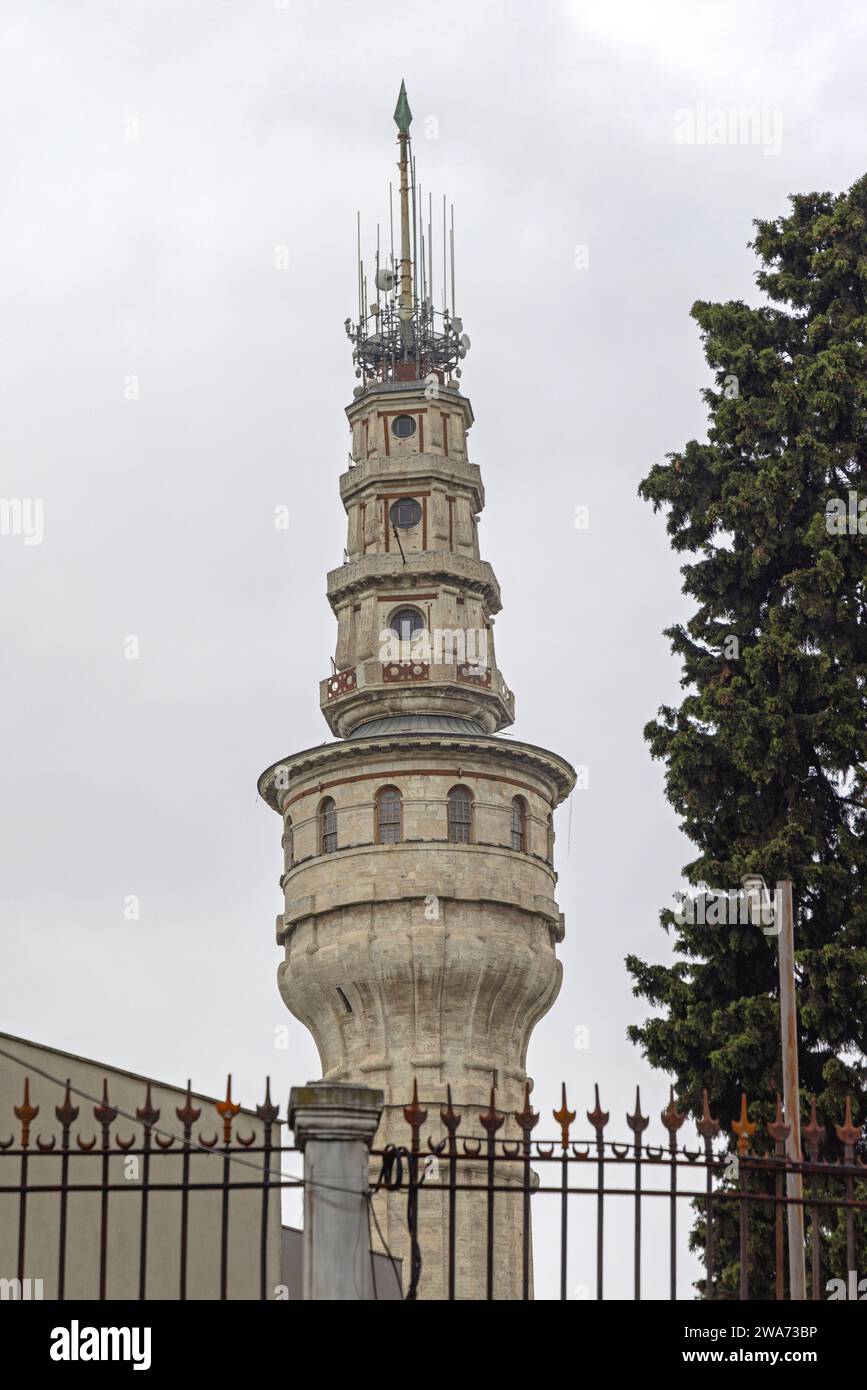Beyazit Tower Top at Istanbul University Historic Landmark Ottoman Structure Fatih Turkey Stock Photo