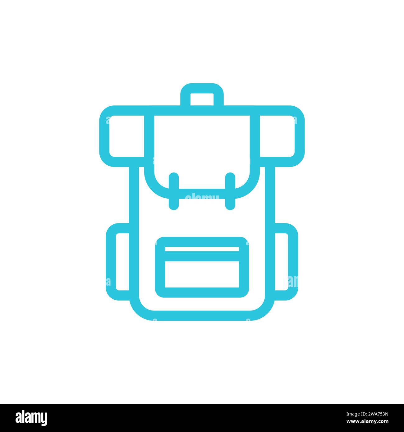 Camping survival backpack icon. From blue icon set. Stock Vector