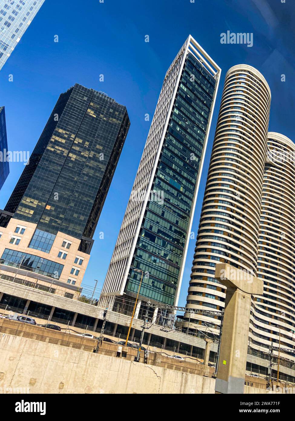 tall buildings in a city Stock Photo