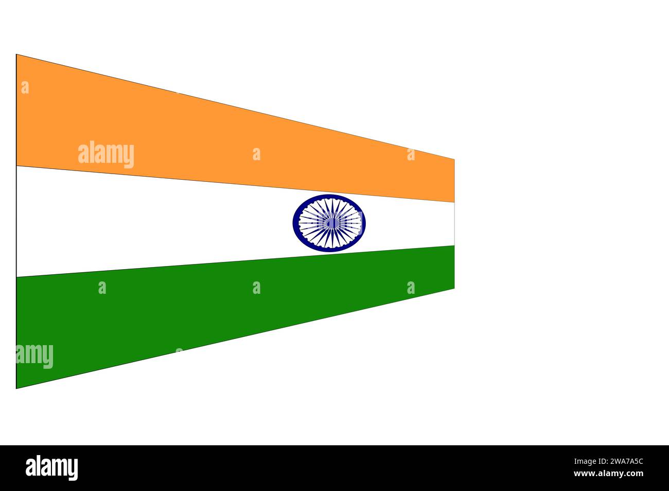 India, national flag of India. official colors and correct proportions. Stock Photo