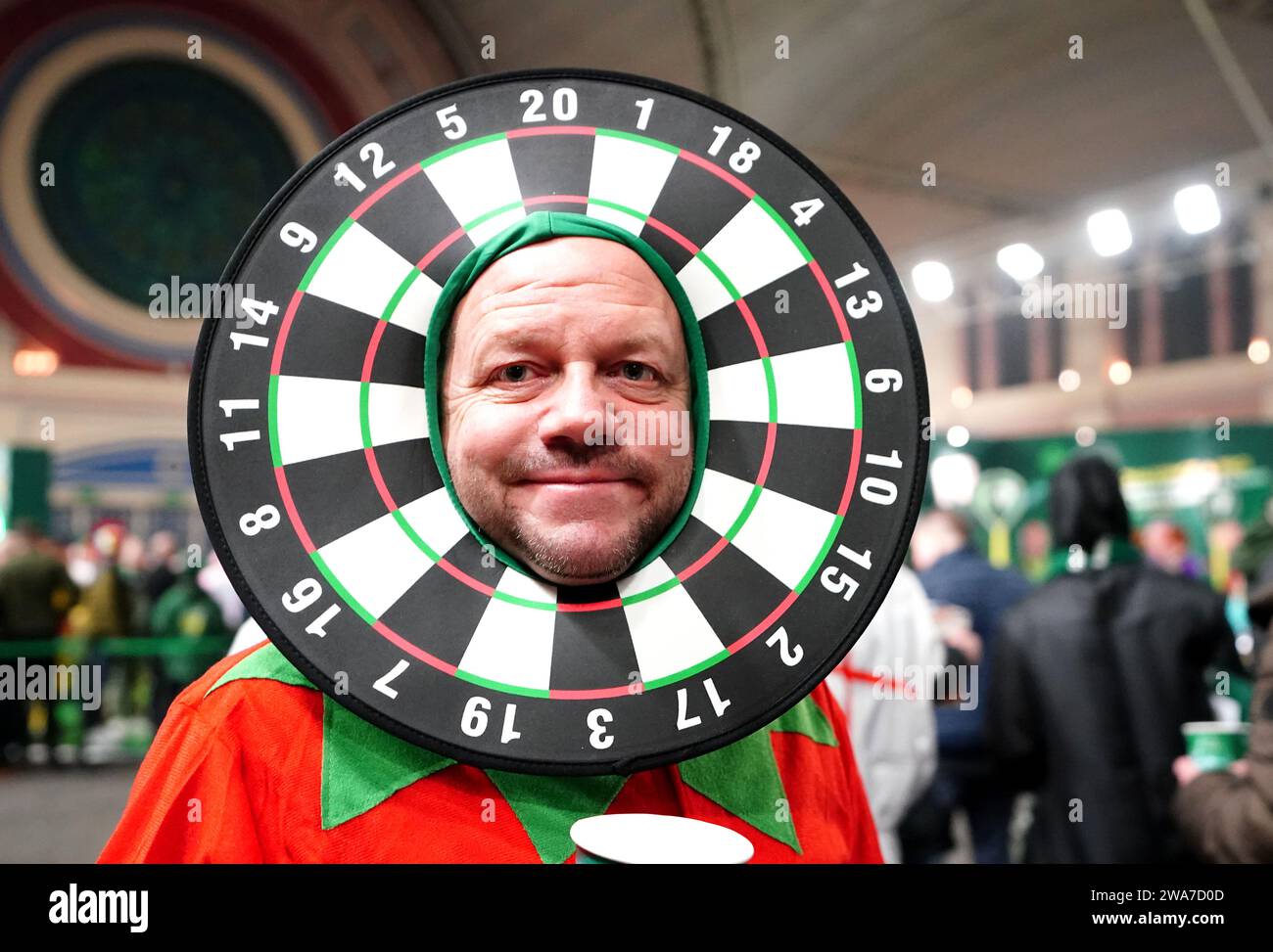 A general view of a fan on day fifteen of the Paddy Power World Darts Championship at Alexandra