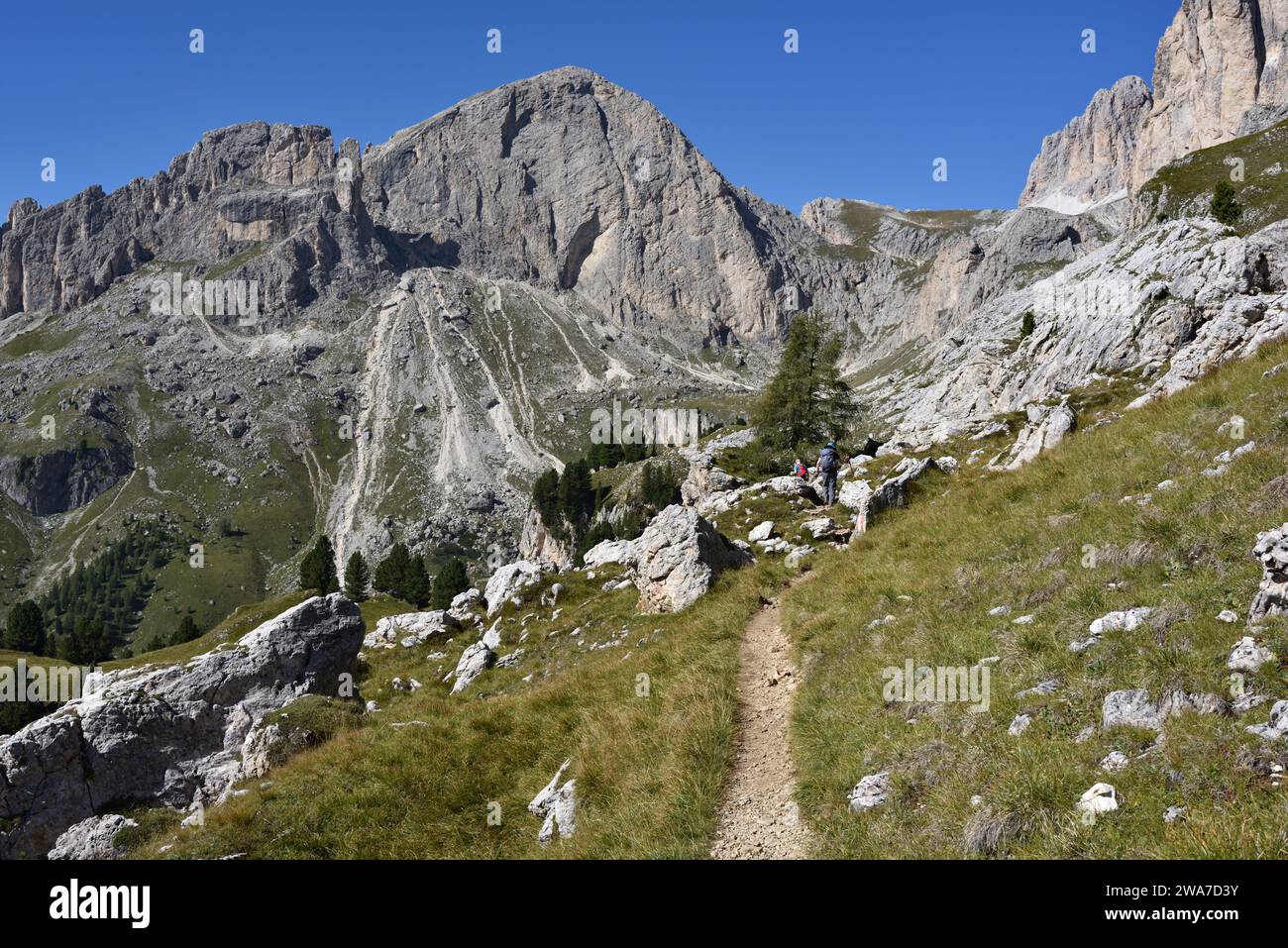 Hiking in the Dolomites, Italy Stock Photo - Alamy