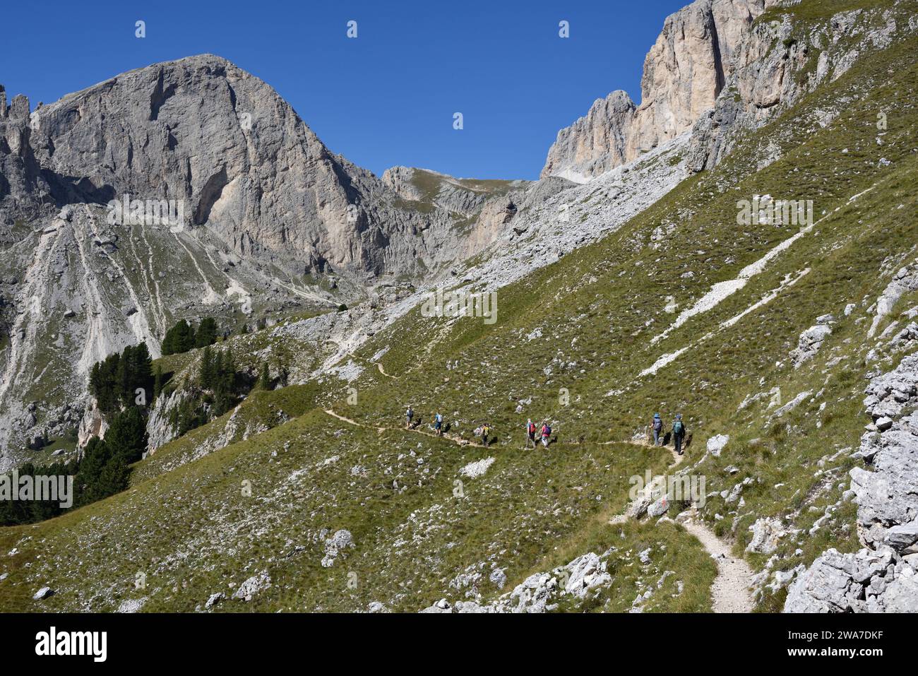 Hiking in the Dolomites, Italy Stock Photo - Alamy