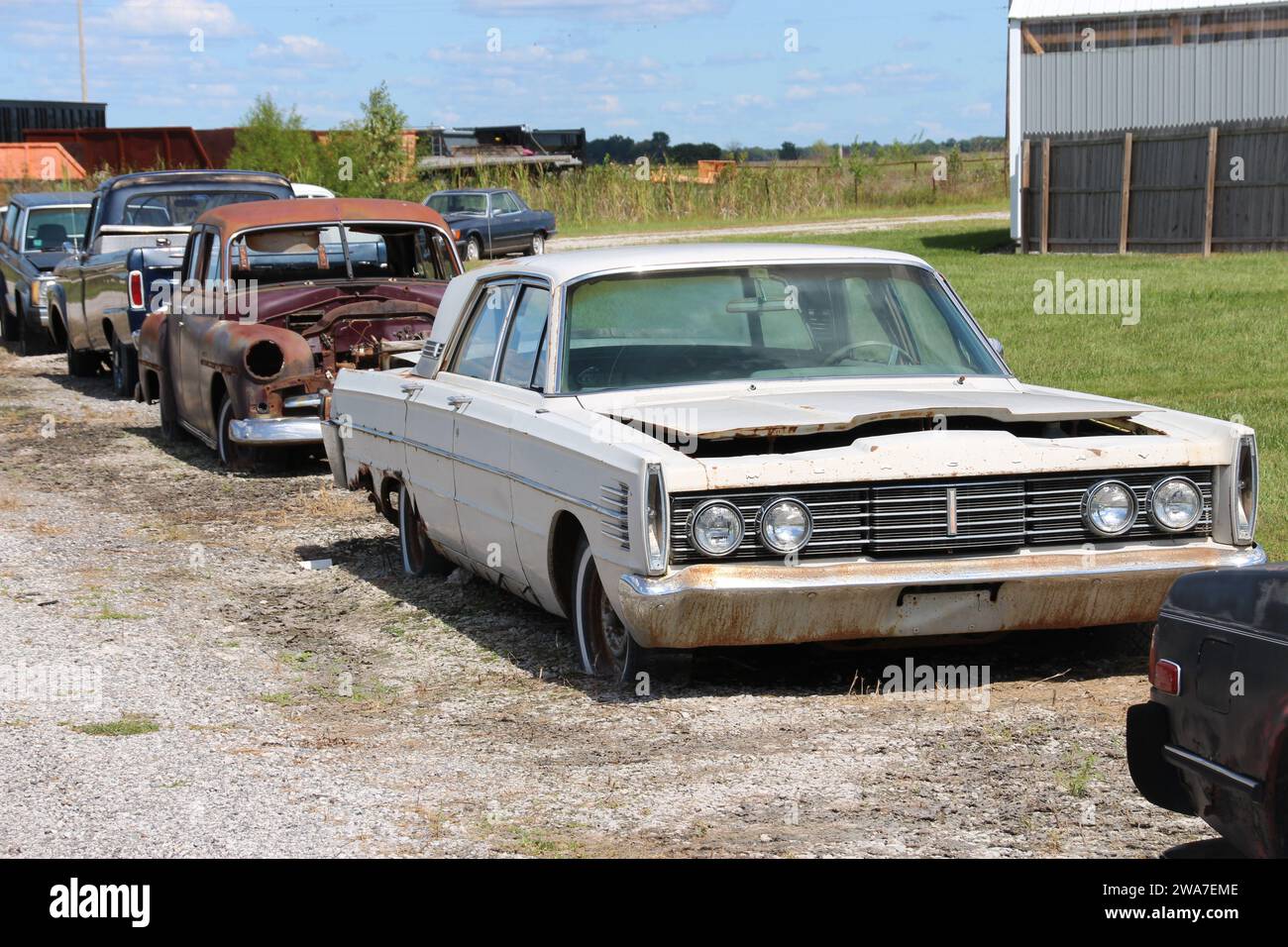 Route 66 Junkyard at Staunton Illinois Stock Photo Alamy