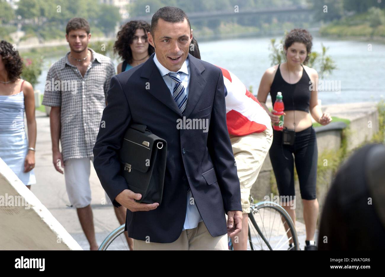 Torino Italy 20030601 Alex Britti, Italian singer, backstage photo