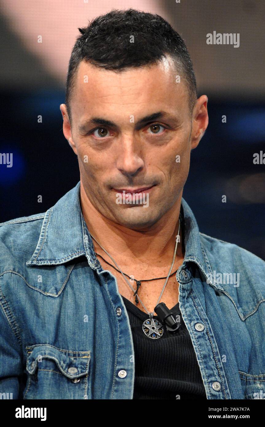 Milan Italy 2008-02-02: Alex Britti, Italian singer, during the musical