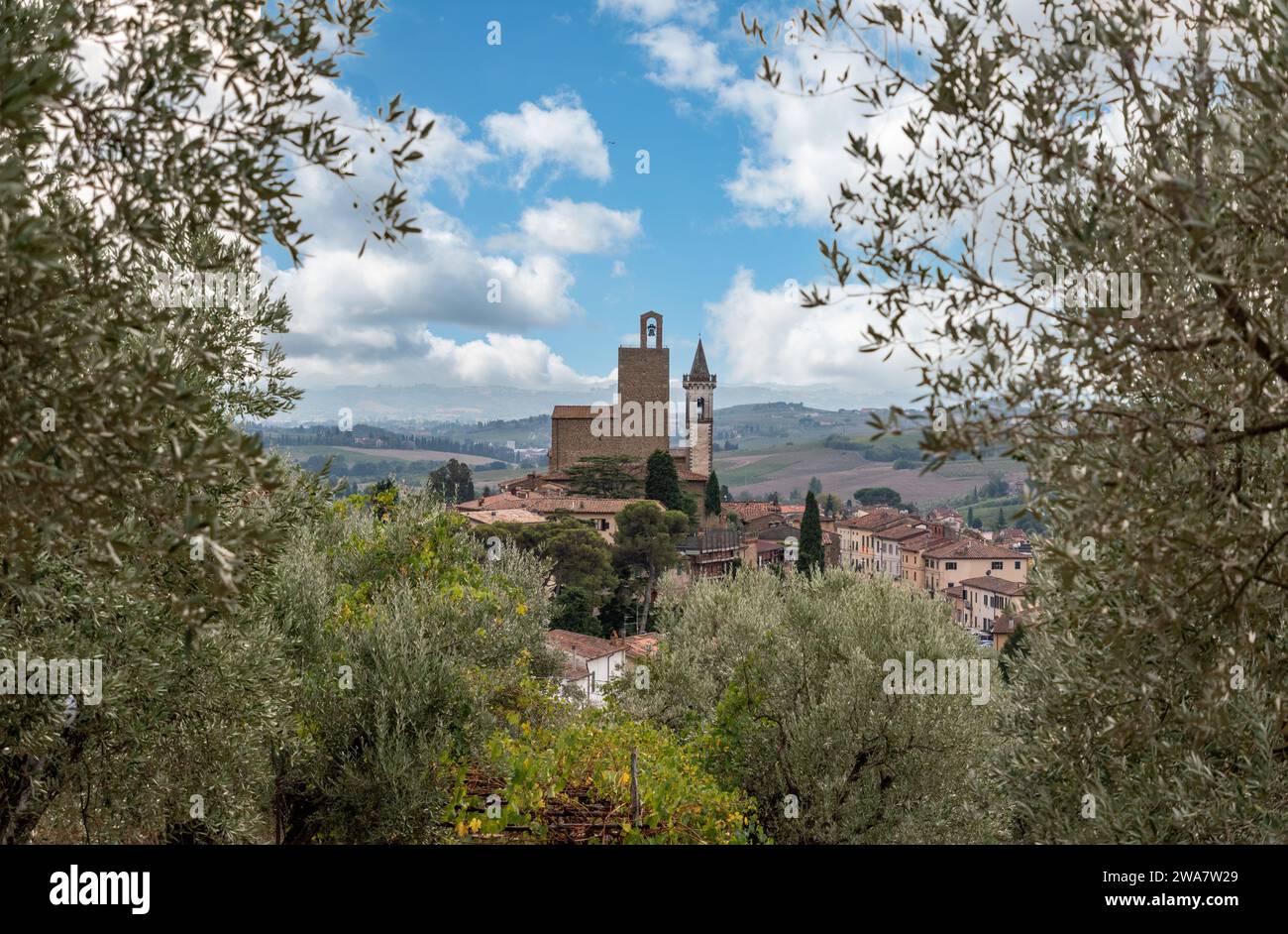 The Holy Cross church in Vinci, Tuscany, baptismal church of genius ...