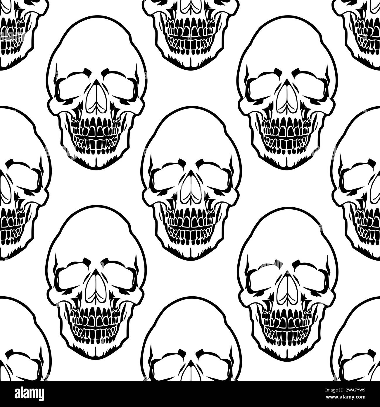 Skulls texture Black and White Stock Photos & Images - Alamy