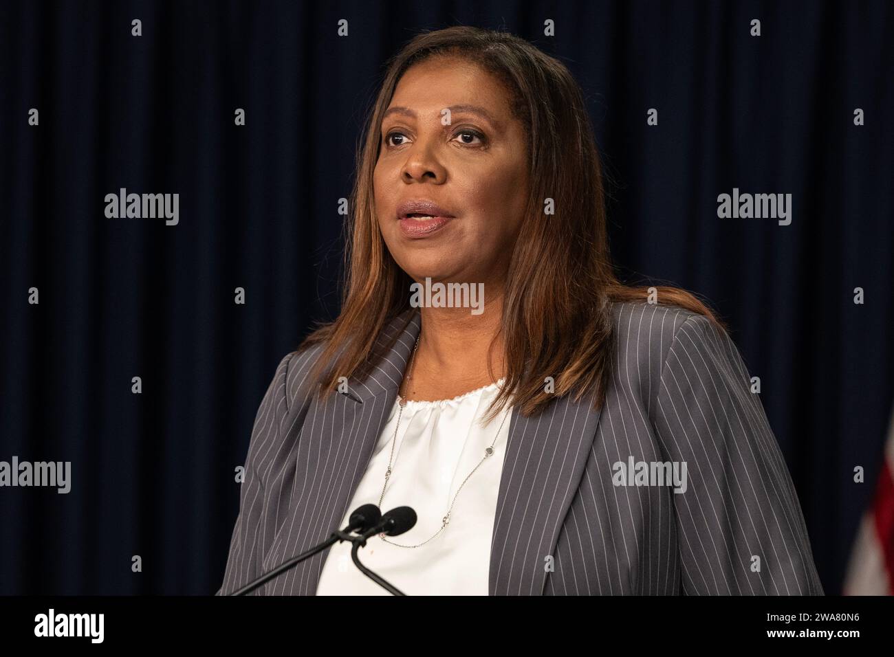 Attorney General Letitia James Speaks As Governor Kathy Hochul Unveils ...