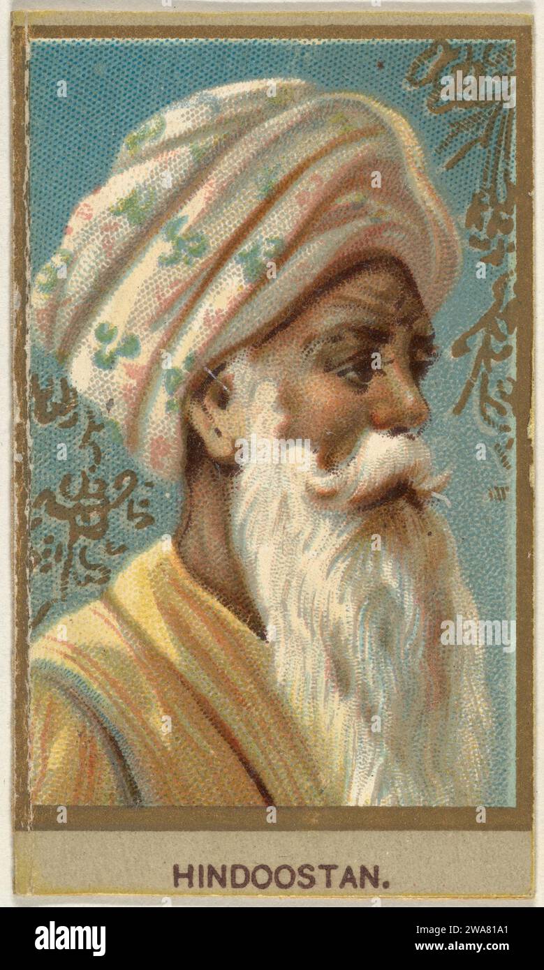 Hindoostan, from the Races of Mankind series (T181) issued by Abdul Cigarettes 1963 by Abdul Cigarettes Stock Photo