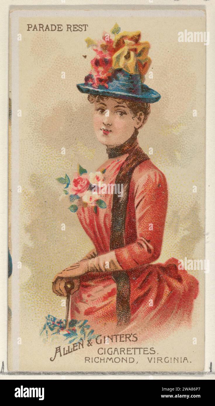 Parade Rest Pretty Parade Rest, from the Parasol Drills series (N18) for Allen & Ginter ...