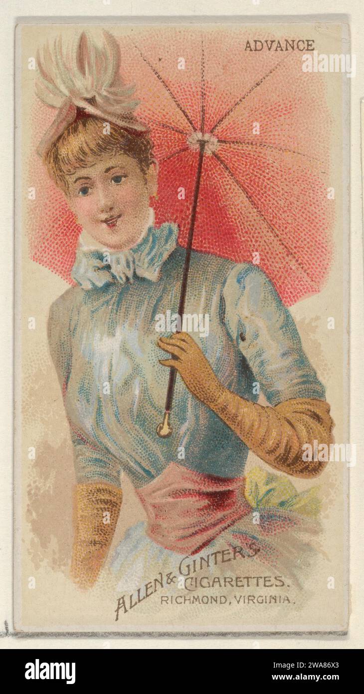 Advance, from the Parasol Drills series (N18) for Allen & Ginter Cigarettes Brands 1963 by Allen & Ginter Stock Photo
