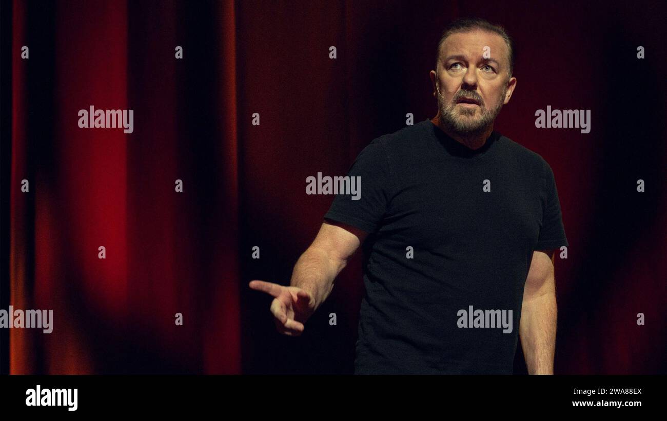 RICKY GERVAIS: ARMAGEDDON, Ricky Gervais, (aired Dec. 25, 2023). photo