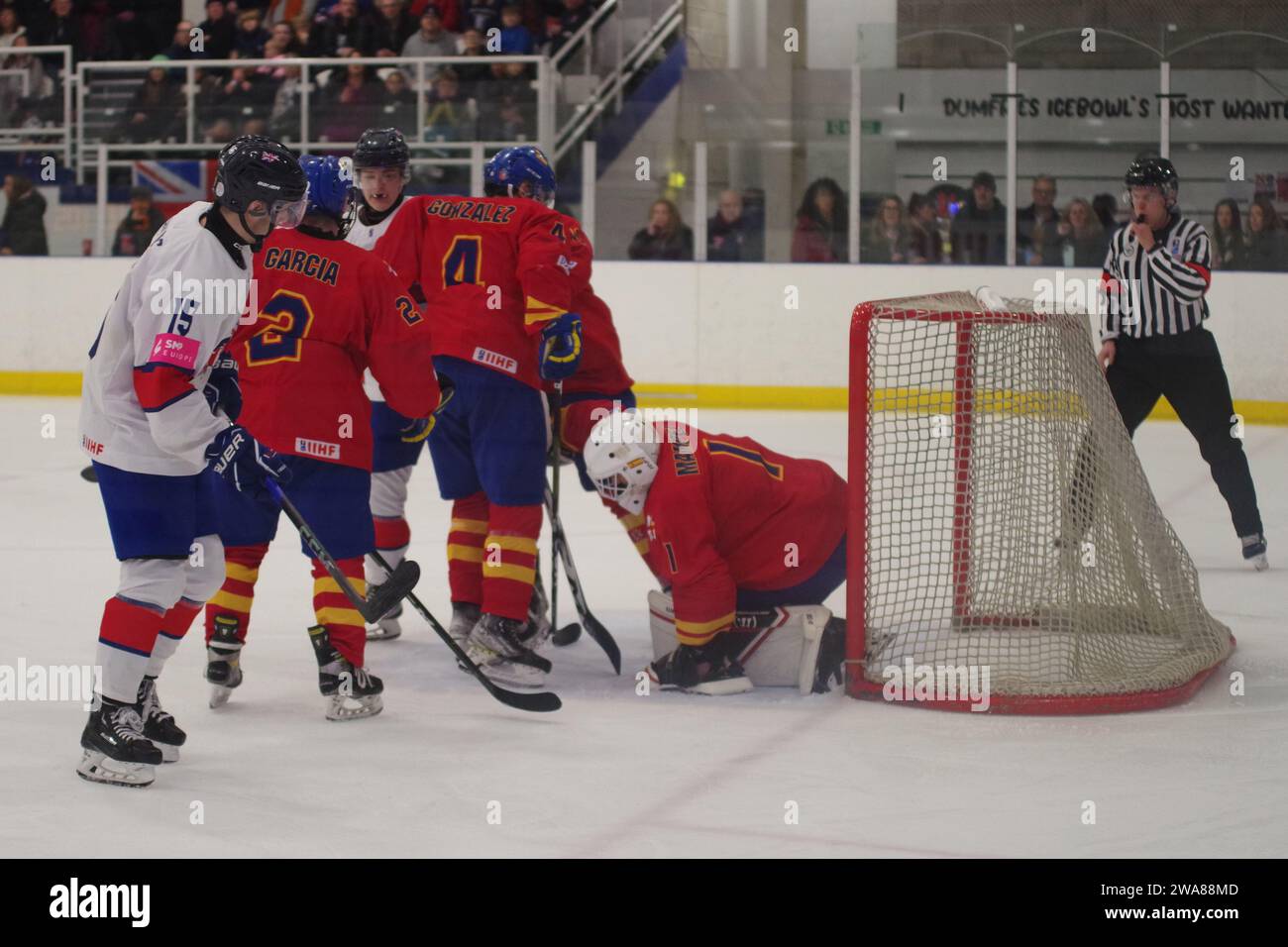 Dumfries, 15 December 2023. Jack Hopkins playing for Great Britain and