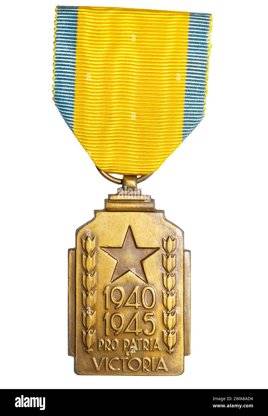 The Belgian Colonial War Effort Medal 1940-1945 Stock Photo
