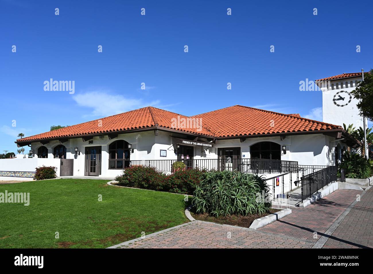 SAN CLEMENTE, CALIFORNIA - 1 JAN 2024: Friends of the Library at the San Clemente Public Library on Avenida Del Mar. Stock Photo