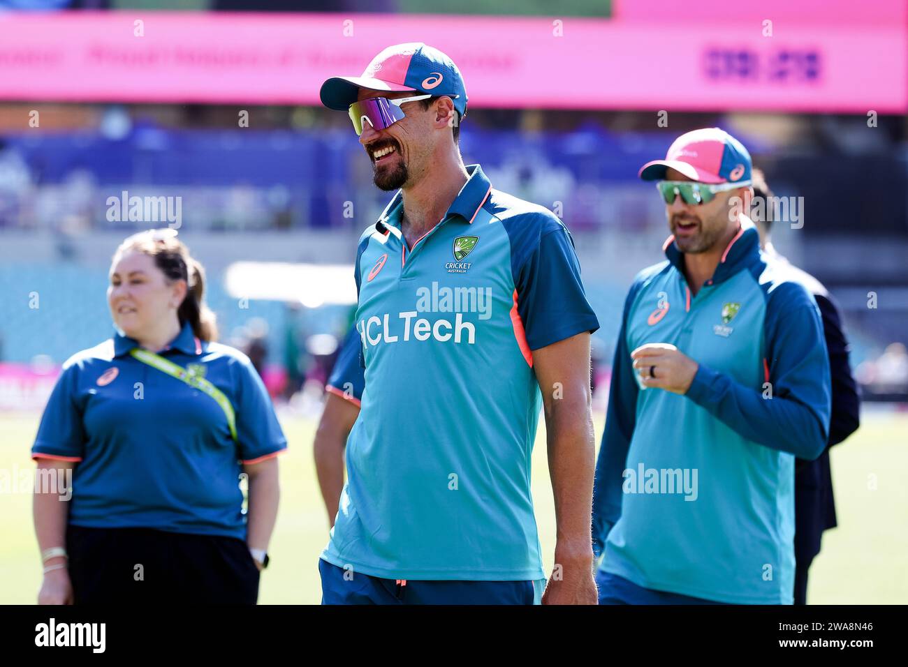 Sydney, Australia, 3 January, 2024. Mitch Starc of Australia looks on