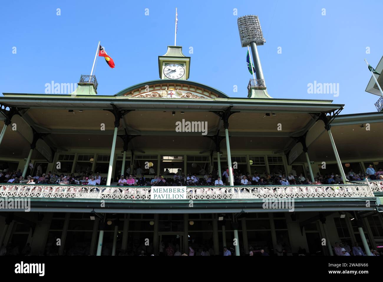 Sydney, Australia, 3 January, 2024. Members stand during Day 1 of the third test match between Australia and Pakistan at the Sydney Cricket Ground on January 03, 2024 in Sydney, Australia. Credit: Pete Dovgan/Speed Media/Alamy Live News Stock Photo