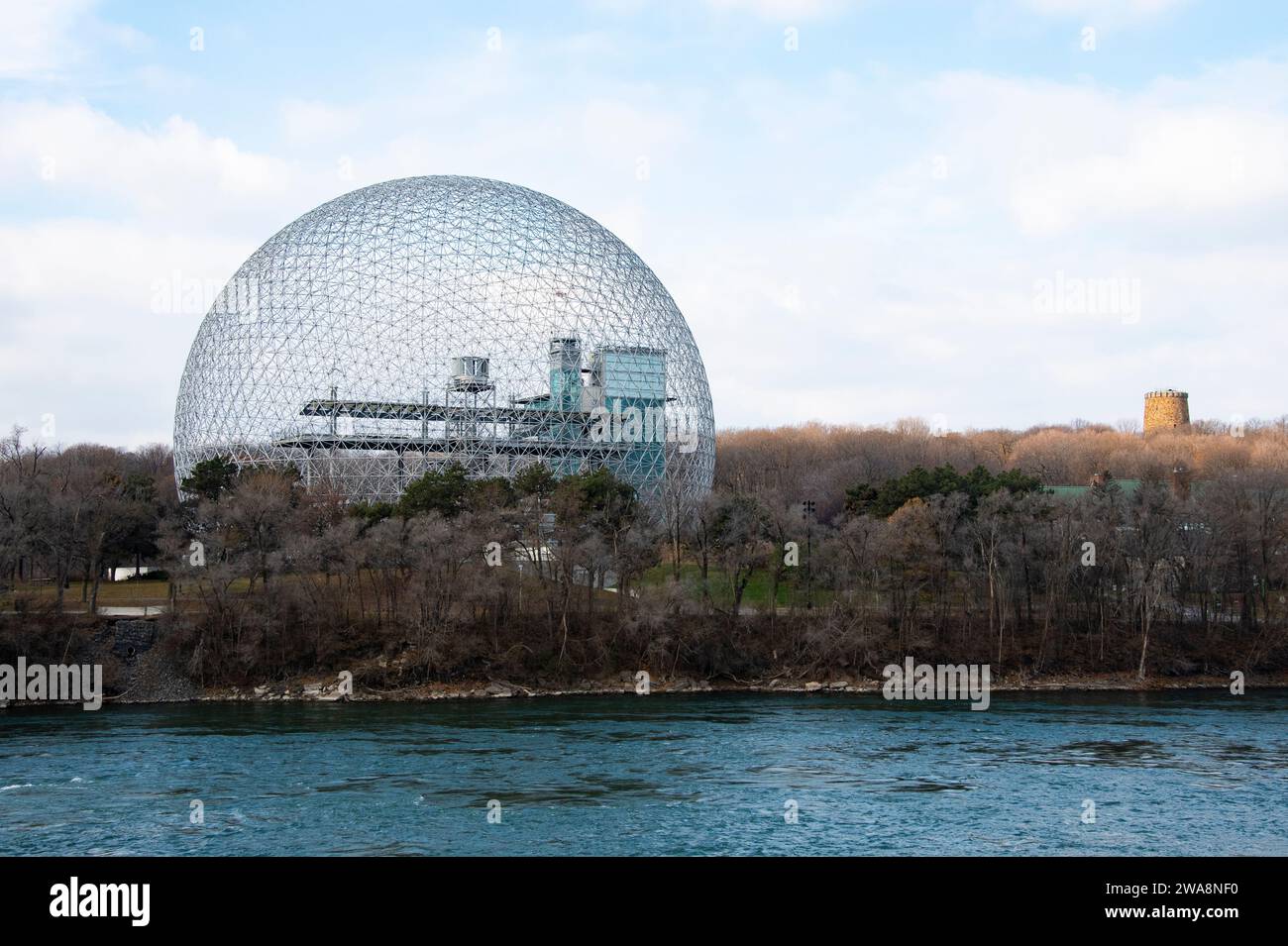The Biosphere Environment Museum from Notre-Dame Island in Montreal, Quebec, Canada Stock Photo