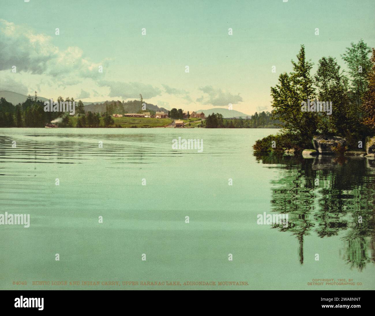 Rustic Lodge, Upper Saranac Lake, Adirondack Mountains, New York 1902