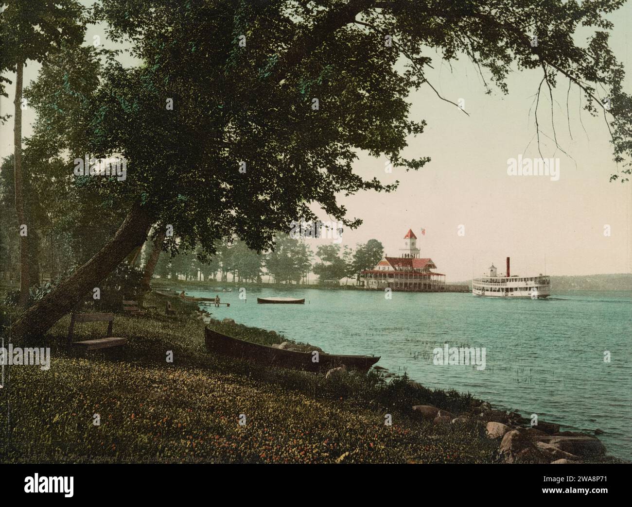 The boat landing, Lake Chautauqua, Chautauqua County, New York 1898 ...