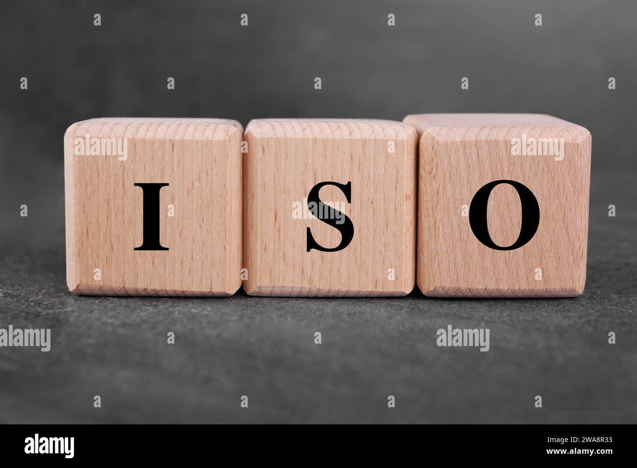 International Organization for Standardization. Cubes with abbreviation ...