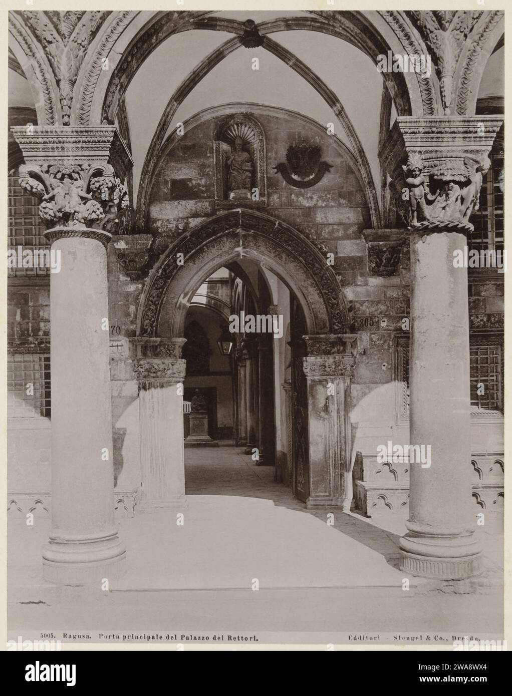 The Rector At Rector Palace Entry gate of the Rector Palace in Dubrovnik, Anonymous, Stengel & Co ...