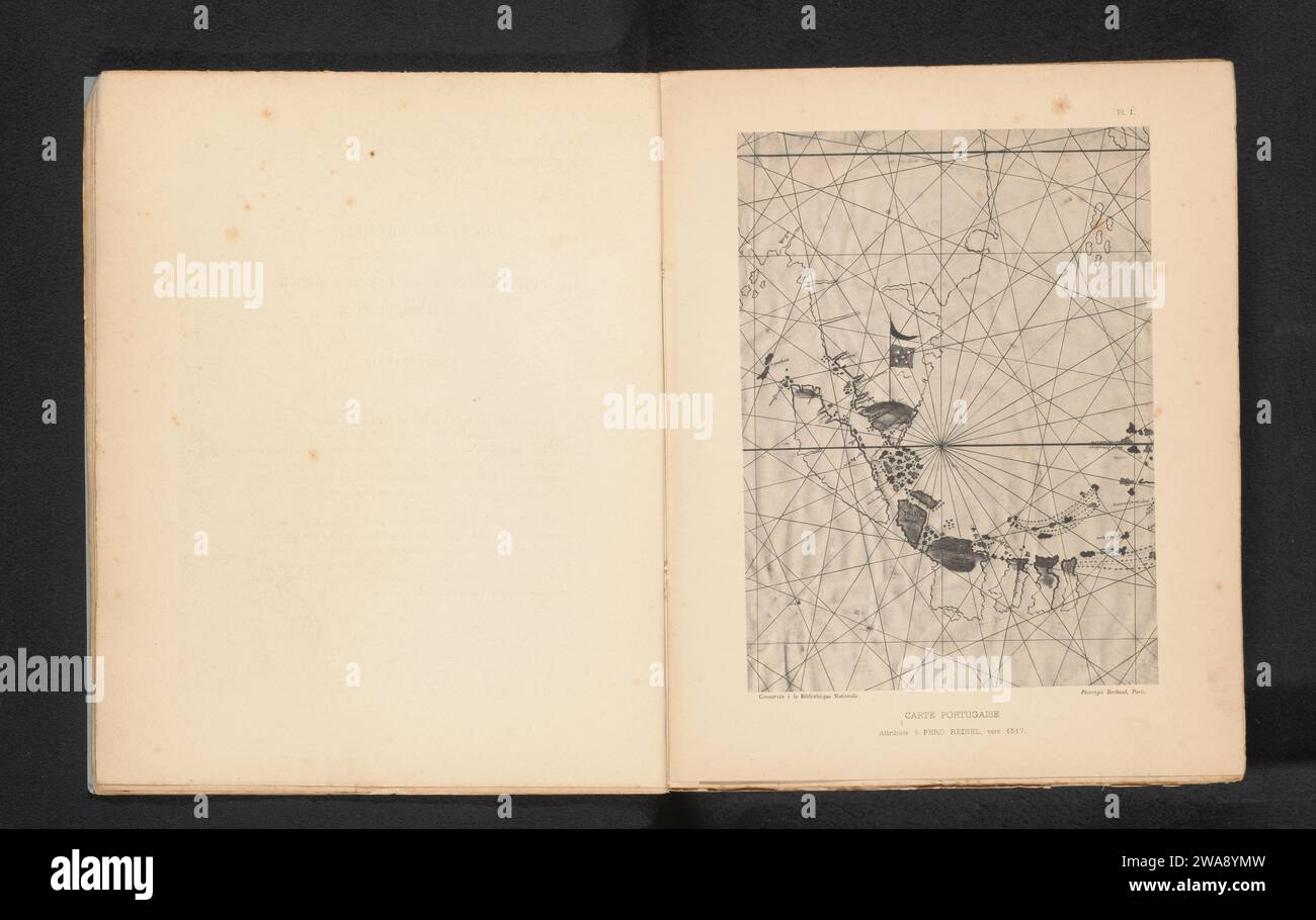 Reproduction of a map by Pedro Reinel, Michel Berthaud, after Pedro ...