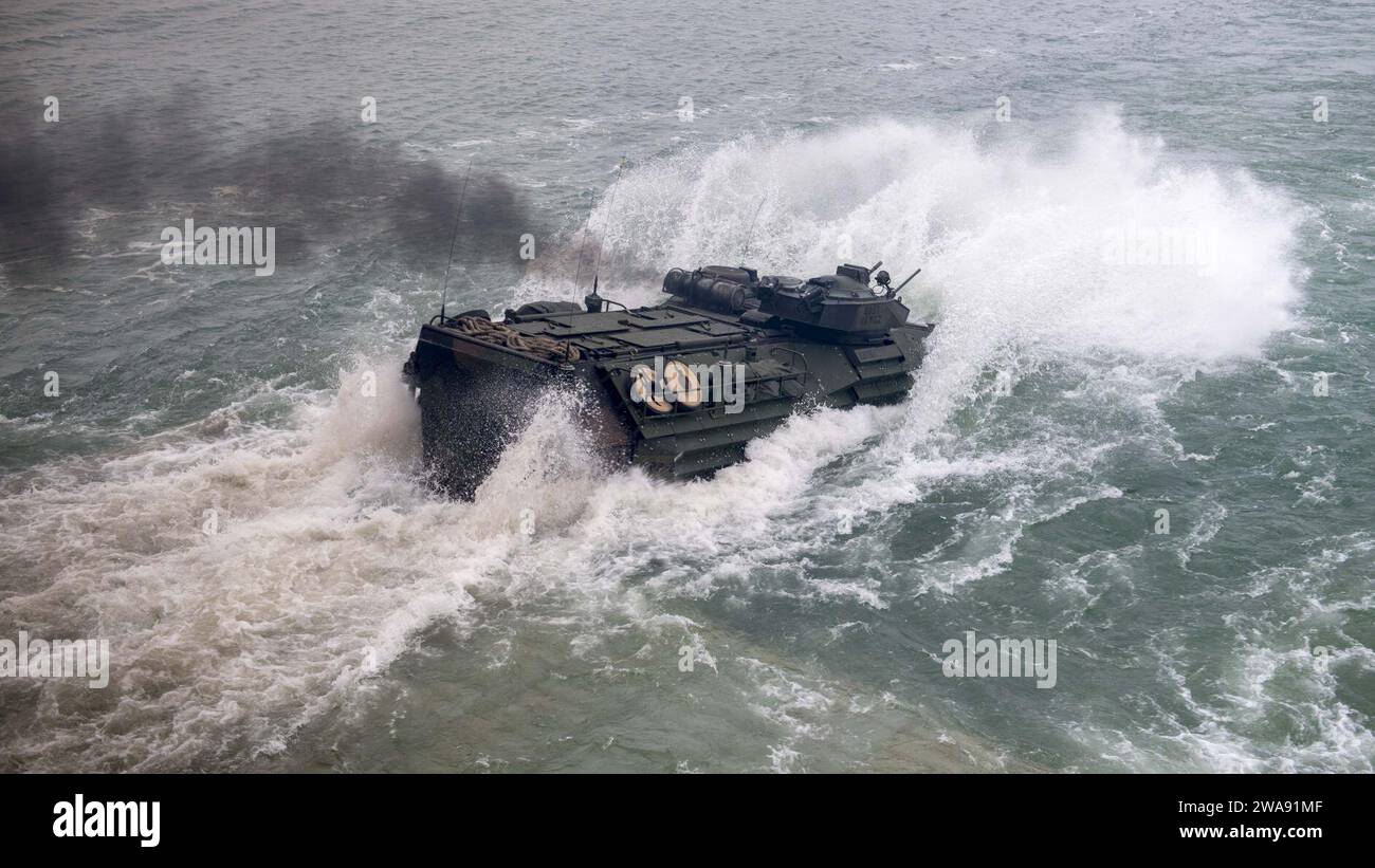 US military forces. 180309PC620-0053 BLACK SEA (March 9, 2018) An AAV-P7/A1 assault amphibious vehicle, attached to the 26th Marine Expeditionary Unit, disembarks the well deck of the Harpers Ferry-class dock landing ship USS Oak Hill (LSD 51), March 9, 2018 during exercise Spring Storm 2018. Spring Storm is a Romanian-led exercise in the Black Sea to enhance amphibious operations and staff interoperability between Romanian and U.S. naval forces. Oak Hill, home-ported in Virginia Beach, Virginia, is conducting naval operations in the U.S. 6th Fleet area of operations. (U.S. Navy photo by Mass Stock Photo