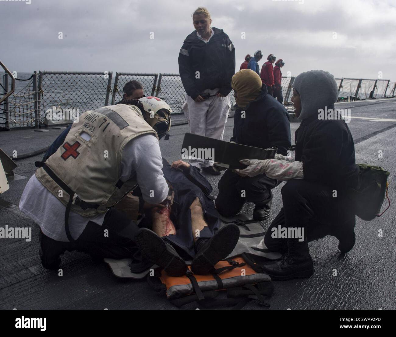 Emergency flight quarters drill hi-res stock photography and images - Alamy