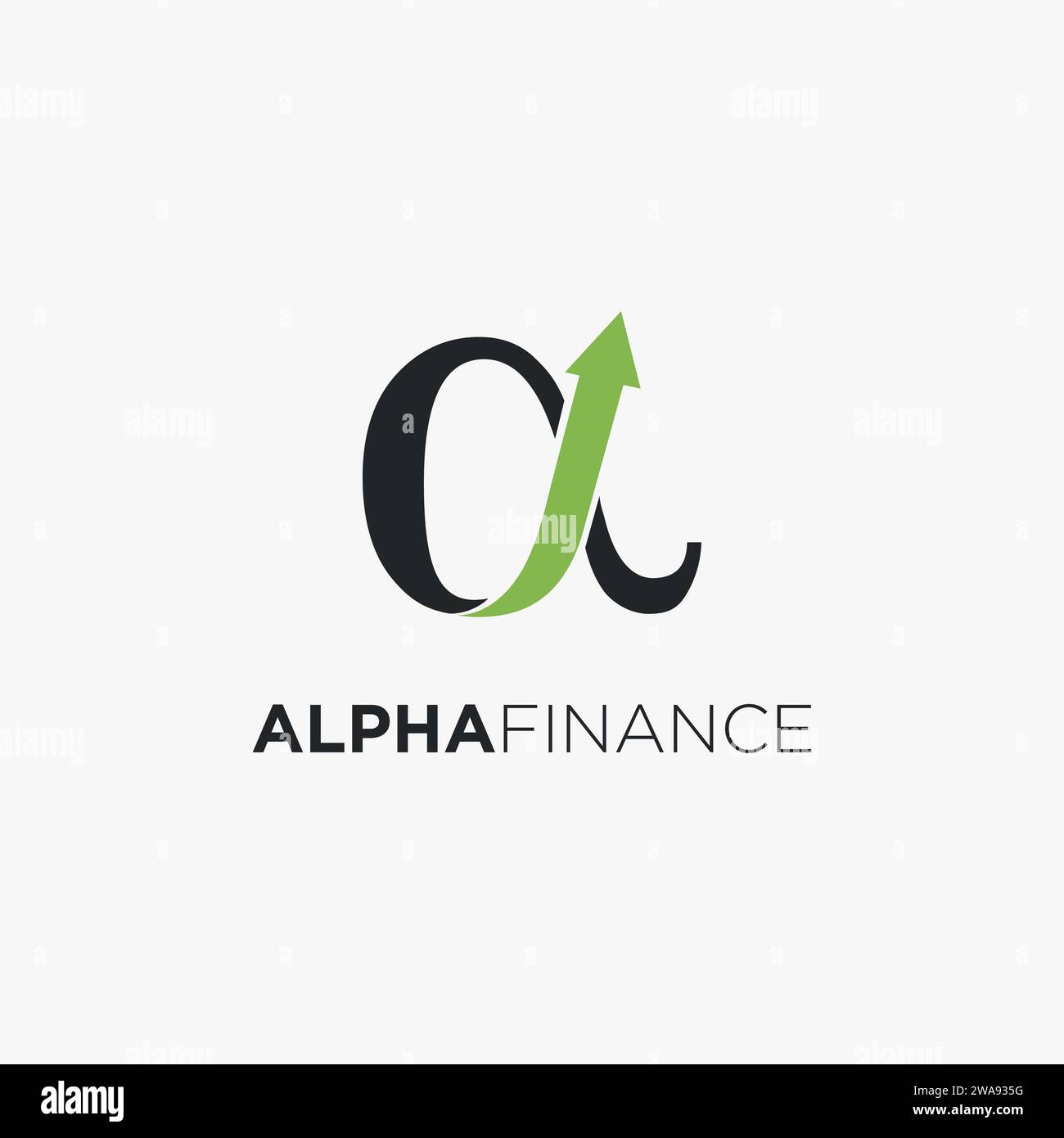 Growth Alpha Finance Logo icon vector template on white background Stock Vector