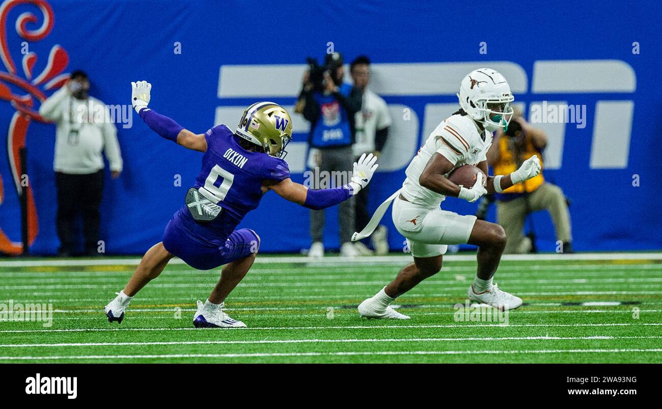 January 01 2024 New Orleans LA U.S.A. Texas wide receiver Adonai