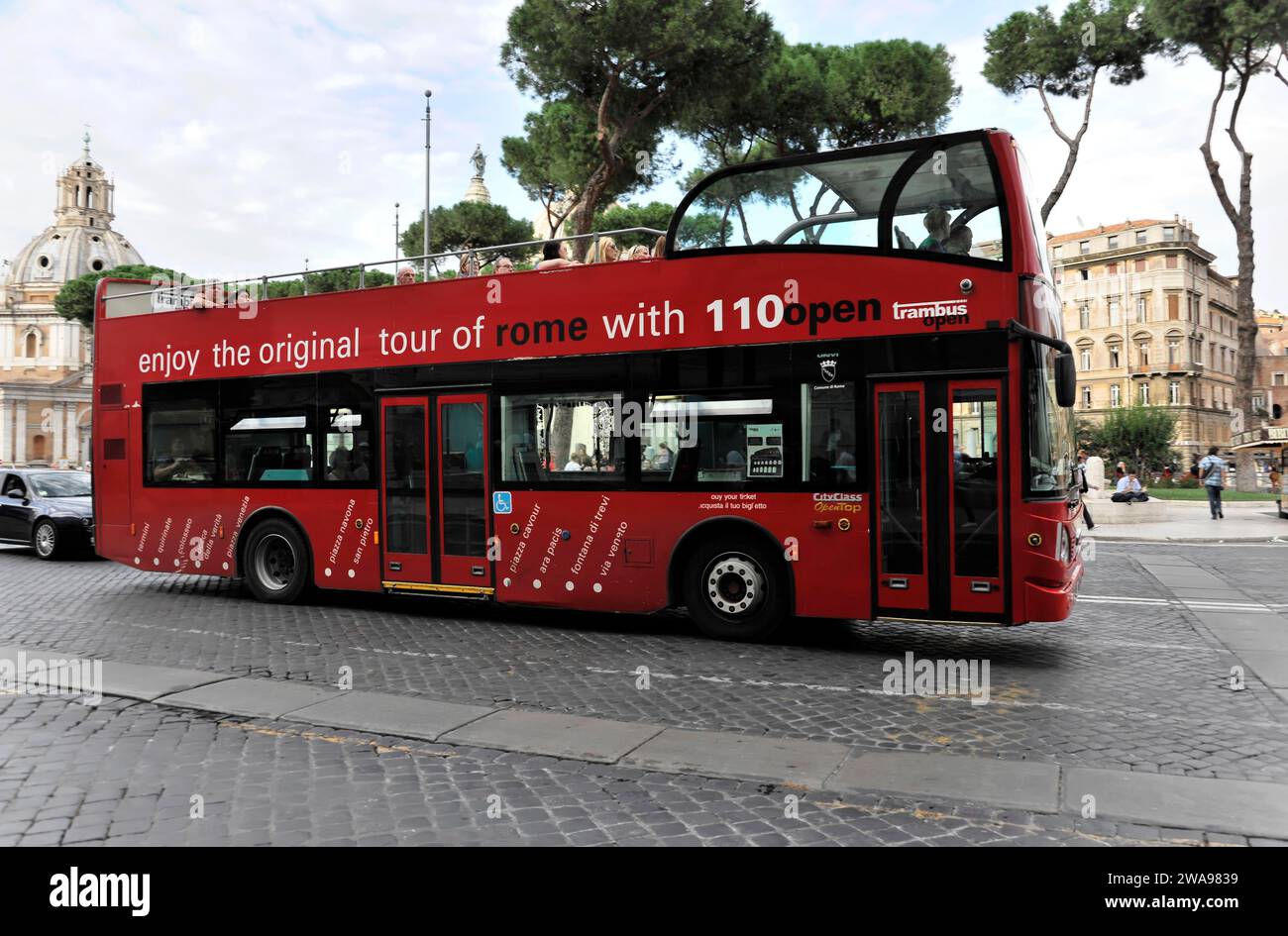 Sightseeing bus in Rome, Italy, Europe Stock Photo