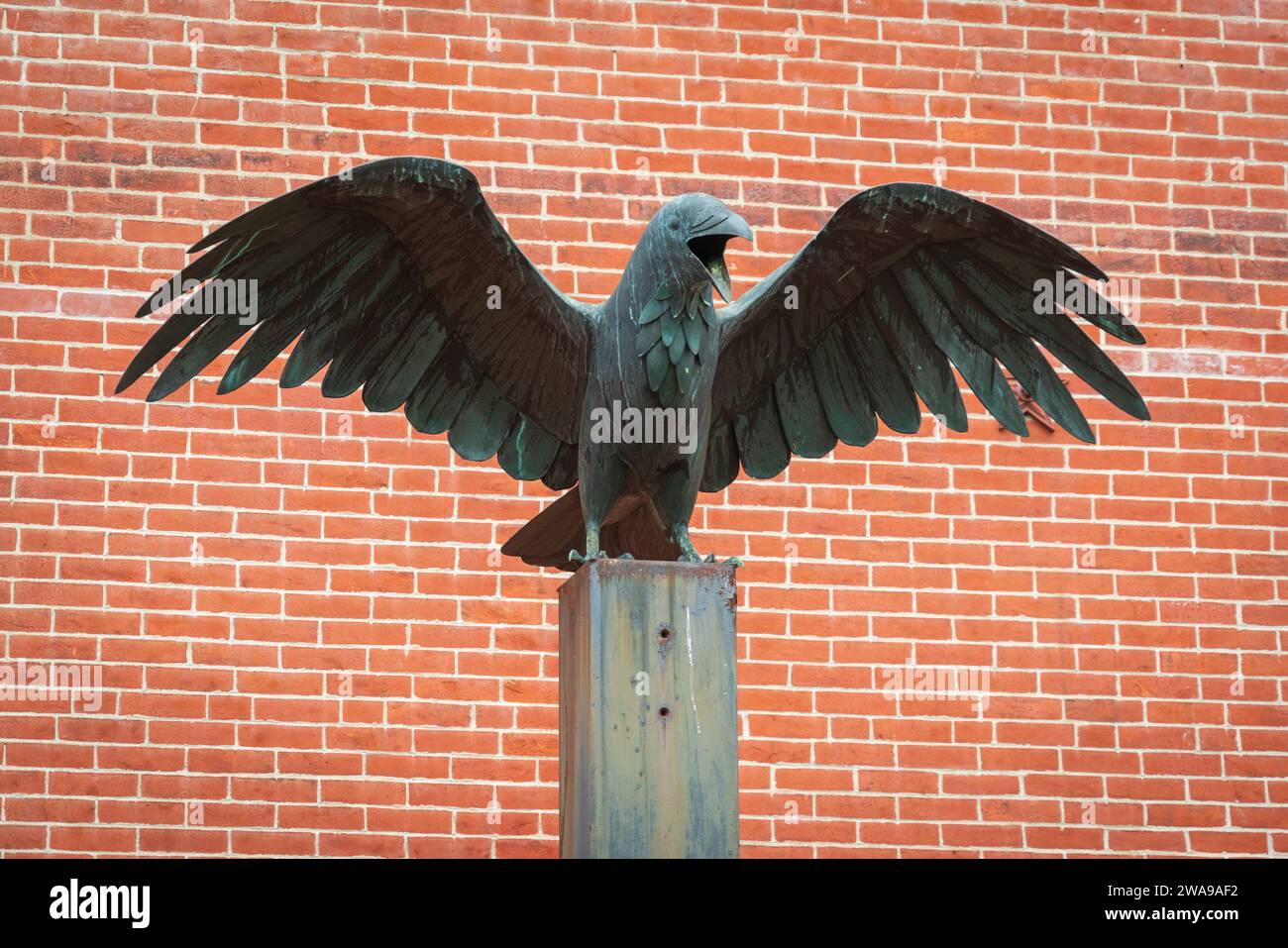 A Raven Statue at Edgar Allan Poe National Historic Site in
