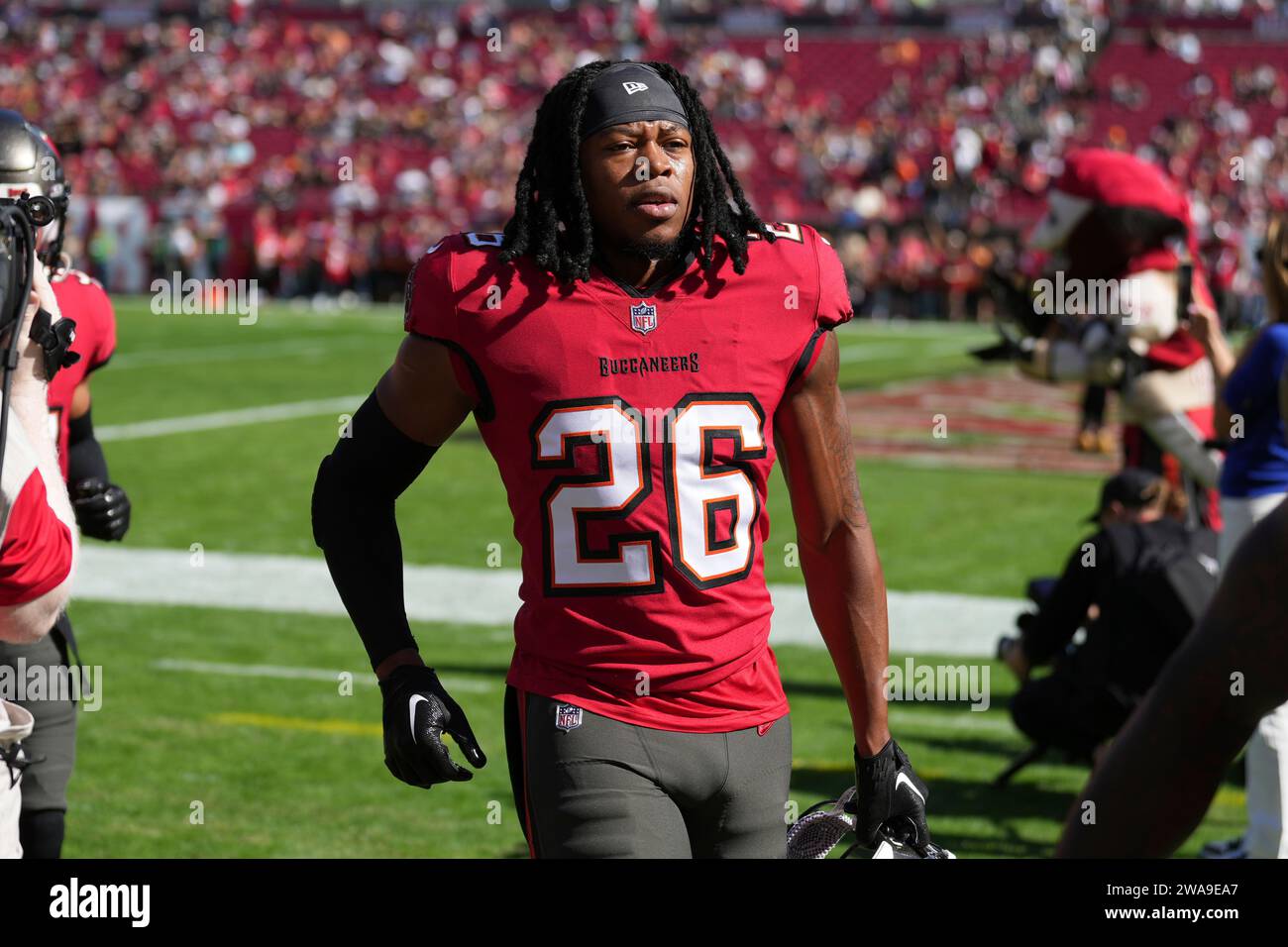 Tampa Bay Buccaneers safety Kaevon Merriweather (26) jogs into the lock