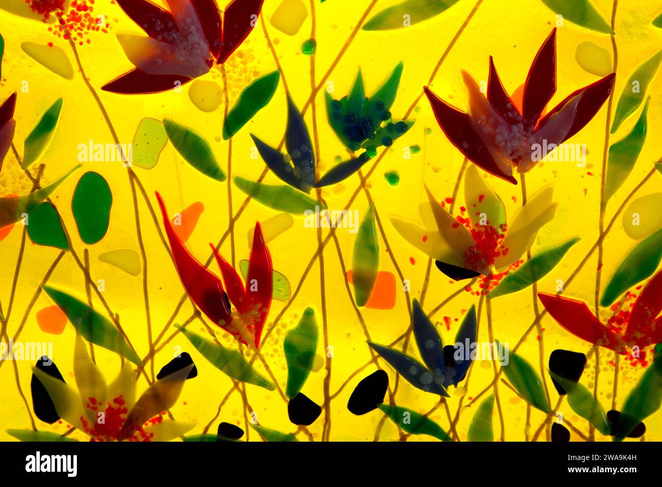 Fused glass, Oregon Stock Photo Alamy