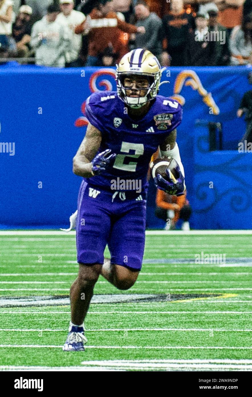 January 01 2024 New Orleans LA U.S.A. Washington wide receiver Ja'Lynn
