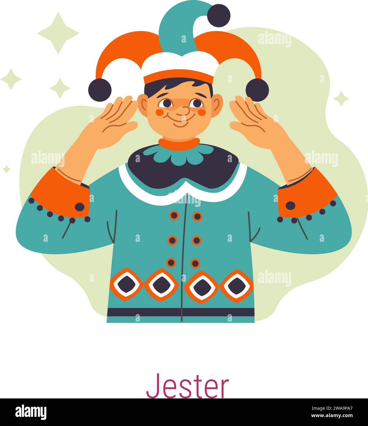 Jungian archetype of Jester, psychology type vector Stock Vector