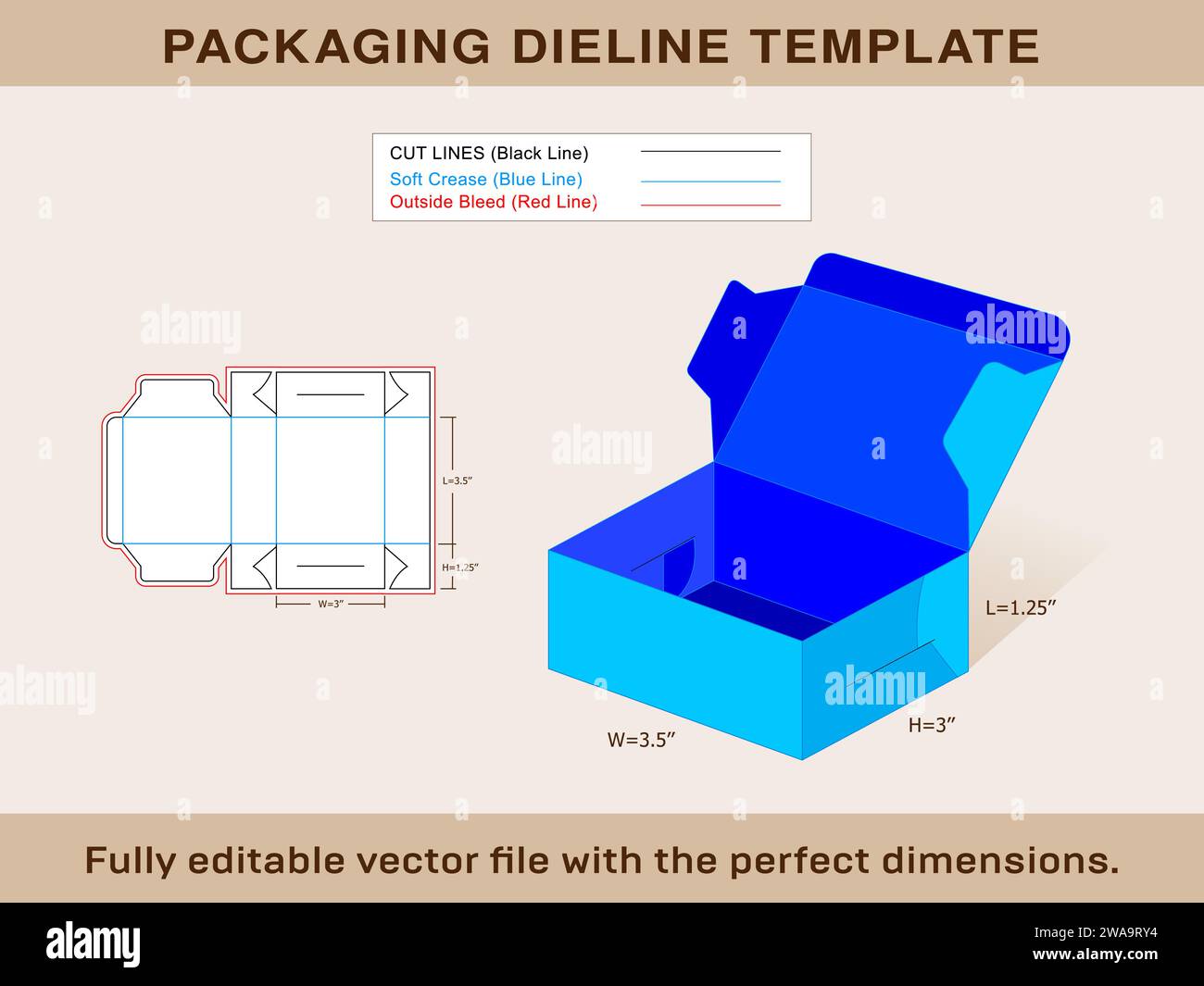 Classic Box, Storage Box, Shipping Box, Dieline Template and 3d box ...