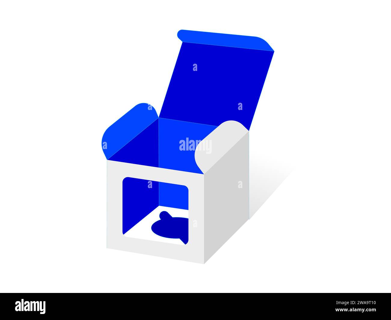 Cupcake Box, Square Display Box Editable Vector File